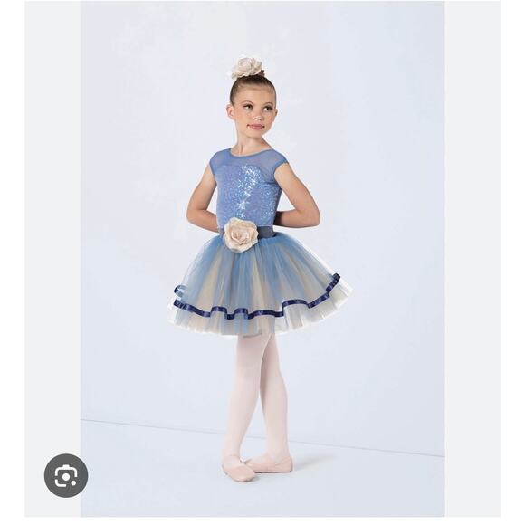 Weissman Showtime Ballerina, Ballerina 14401 Blue TUTU Dance Pageant Outfit IC - Picture 1 of 9